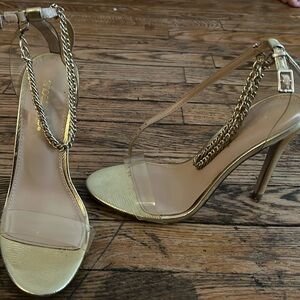 Show dazzle gold heels